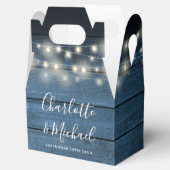 Rustikales blaues Holz Geschenkschachtel (Geöffnet)