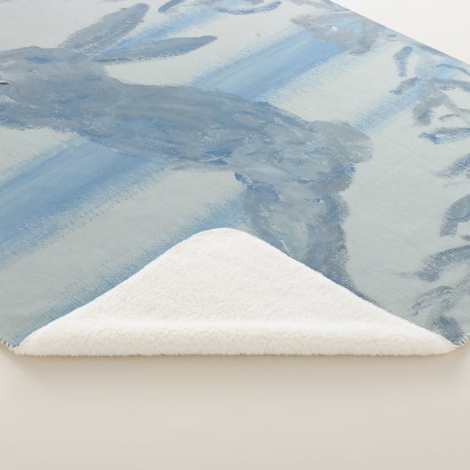 Rustikales Blaues Kaninchen Sherpadecke (3/4)