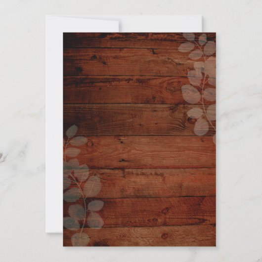 Rustikales blaues oder rosa Geschlecht offenbart P Einladung (Rückseite)