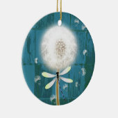 Rustikales blaues Scheunenholz der Keramikornament (Rechts)