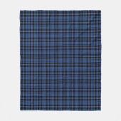 Rustikales blaues Tartan Kariertes Muster Fleecedecke (Vorderseite)