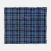 Rustikales blaues Tartan Kariertes Muster Fleecedecke (Vorderseite (Horizontal))