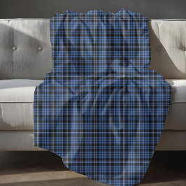 Rustikales blaues Tartan Kariertes Muster Fleecedecke