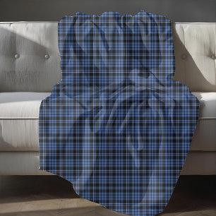 Rustikales blaues Tartan Kariertes Muster Fleecedecke