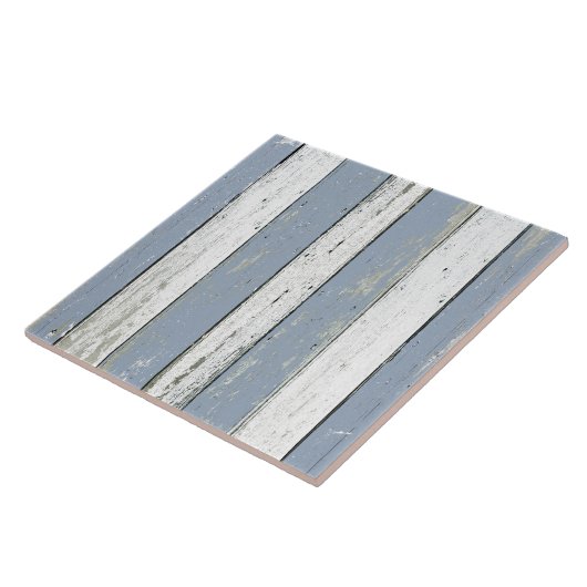 Rustikales blaues Treibholz Fliese (Seite)