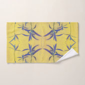 Rustikales Blaues und gelb Badhandtuch Set (Handtuch)