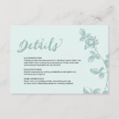 Rustikales blaues Weibchen Begleitkarte (Vorderseite)