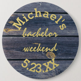 Rustikales Blauholz | Bachelor Weekend Monogram Button