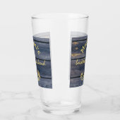 Rustikales Blauholz | Bachelor Weekend Monogram Glas (Links)