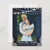 Rustikales Blauholz-Leuchten Magneteinladung (Vorderseite)