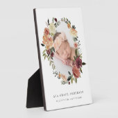 Rustikales Bloom Baby Foto Fotoplatte (Seite)