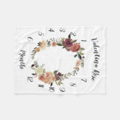 Rustikales Bloom Monthly Baby Milestone Fleecedecke (Vorderseite (Horizontal))
