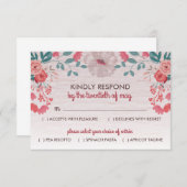 Rustikales Blossom 3,5" x 5" UAWG-Reaktionskarten RSVP Karte (Vorne/Hinten)
