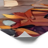 Rustikales Blue and Tan Watercolor Girl Poster (Ecke)