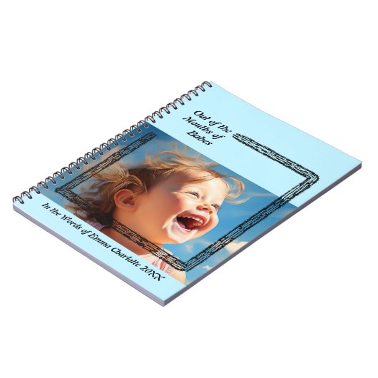 Rustikales Blue Baby Book Notizblock (Linke Seite)