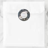 Rustikales Blue Botanical Wedding Sticker (Tasche)
