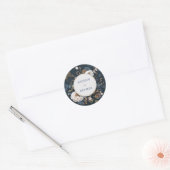 Rustikales Blue Botanical Wedding Sticker (Umschlag)