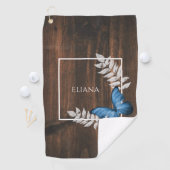 Rustikales Blue Butterfly Golf Handtuch (Insitu)