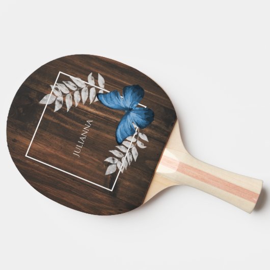 Rustikales Blue Butterfly Ping Pong Paddle Tischtennis Schläger (Seitenansicht)
