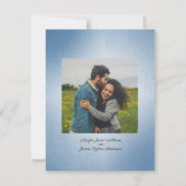 Rustikales Blue Denim Country Hochzeit Save the Da Save The Date (Rückseite)