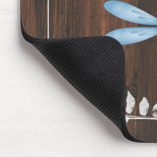 Rustikales Blue Dragonfly Personalisiert Mouse Pad Mousepad (Ecke)