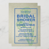 Rustikales Blue & Green Bridal Dusche Einladungen (Vorne/Hinten)