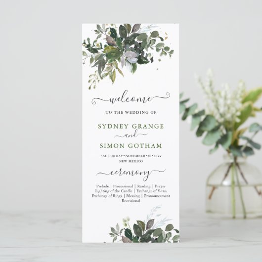 Rustikales Blue Gum Eucalyptus Flat Program Programm (Stehend Vorderseite)