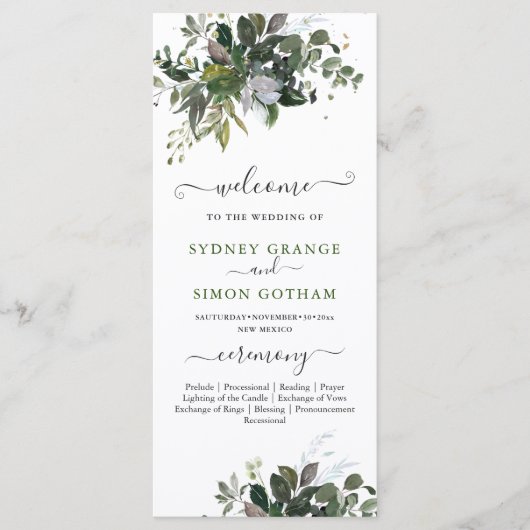 Rustikales Blue Gum Eucalyptus Flat Program Programm (Vorderseite)