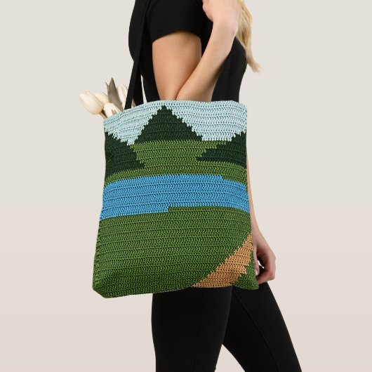 Rustikales Blue Lake Hills Green Artisan Crochet P Tasche (Von Nahem)