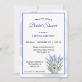 Rustikales Blue Lavender Birdhouse Brautparty Einladung (Vorderseite)