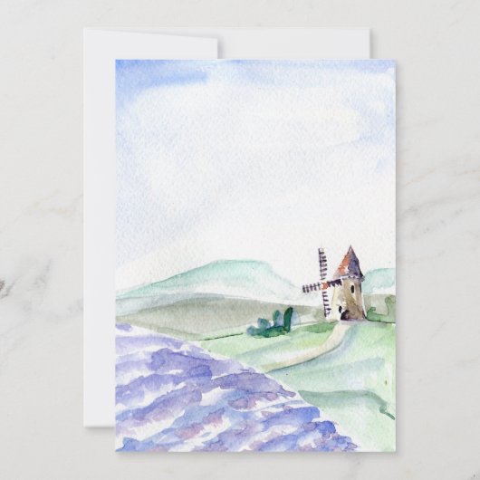 Rustikales Blue Lavender Birdhouse Brautparty Einladung (Rückseite)