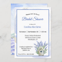 Rustikales Blue Lavender Birdhouse Brautparty