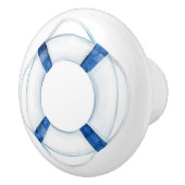 Rustikales Blue Life Ring Buoy Keramikknauf (Rechts)