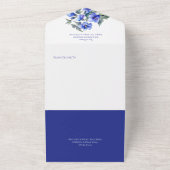 Rustikales Blue Morning Gloria All In One Einladung (Außenbereich)