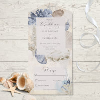 Rustikales Blue Ocean Beach Creme Kein Abendessen