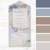 Rustikales Blue Ocean Beach Dinner All In One Einladung