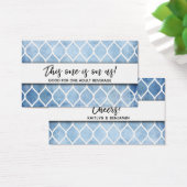 Rustikales Blue & Ogee Drinks Tickets, Handwriting (Schreibtisch)