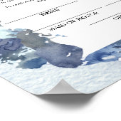 Rustikales Blue Pine Certificate of Eriage Keepake Poster (Ecke)