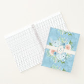 Rustikales Blue Pink Green Shabby Chic Floral Note Notizblock (Innenseite)