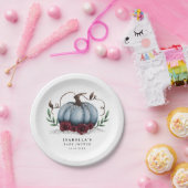 Rustikales Blue Pumpkin Baby Dusche Pappteller (Party)