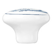 Rustikales Blue & White Chicken Hen Country Delft Keramikknauf (Seitenansicht)