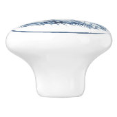 Rustikales Blue & White Chicken Hen Egg Chick Coun Keramikknauf (Seitenansicht)