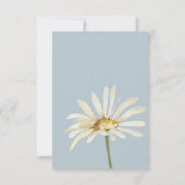Rustikales Blue & White Daisies Wedding Save The Date (Rückseite)