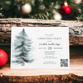 Rustikales Blue Winter Schneekaninchen Weihnachten Einladung