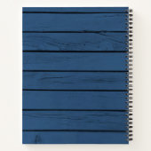 Rustikales Blue Wood Jar Spoon Familienrezepte Koc Notizblock (Rückseite)