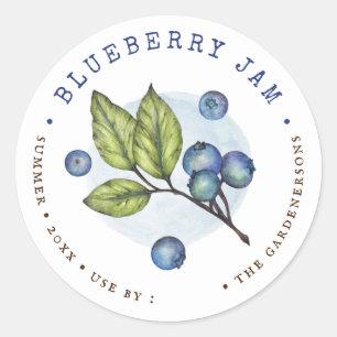 Rustikales Blueberry-Jam Classic Round Runder Aufkleber