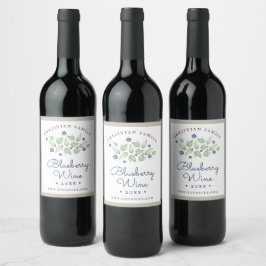 Rustikales Blueberry Wein Weinetikett