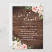 Rustikales Blues-Brautparty Einladung (Vorderseite)