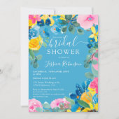 Rustikales blühendes Foto Brautparty Einladung (Vorderseite)