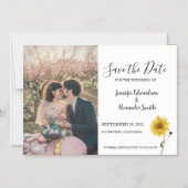 Rustikales blühendes Foto Magneteinladung (Vorderseite)